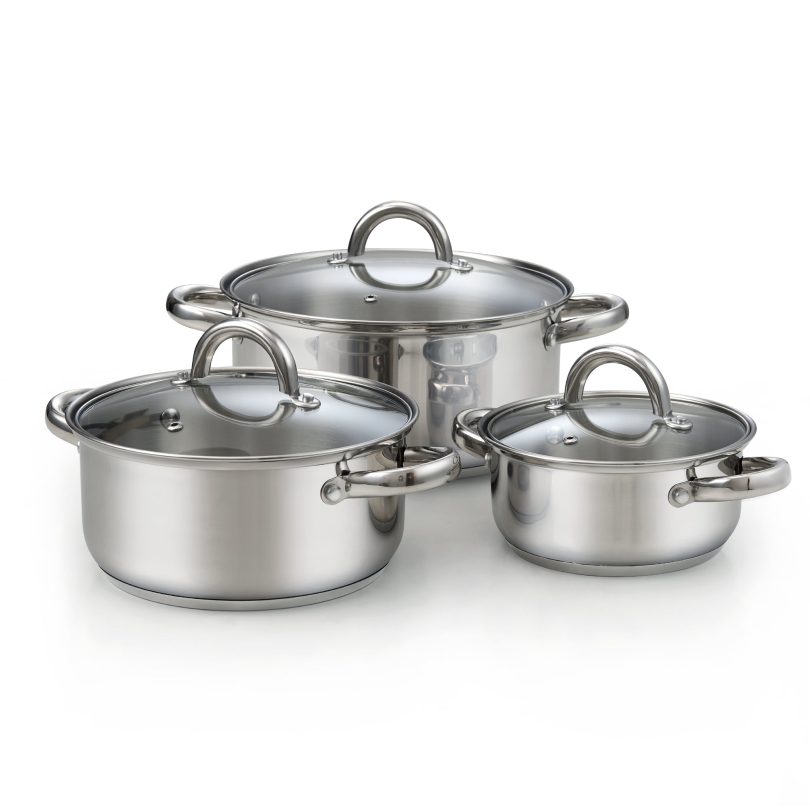 Cook N Home Kitchen Cookware Sets, 12-Piece Basic Stainless Steel Pots and Pans, Silver - Image 10