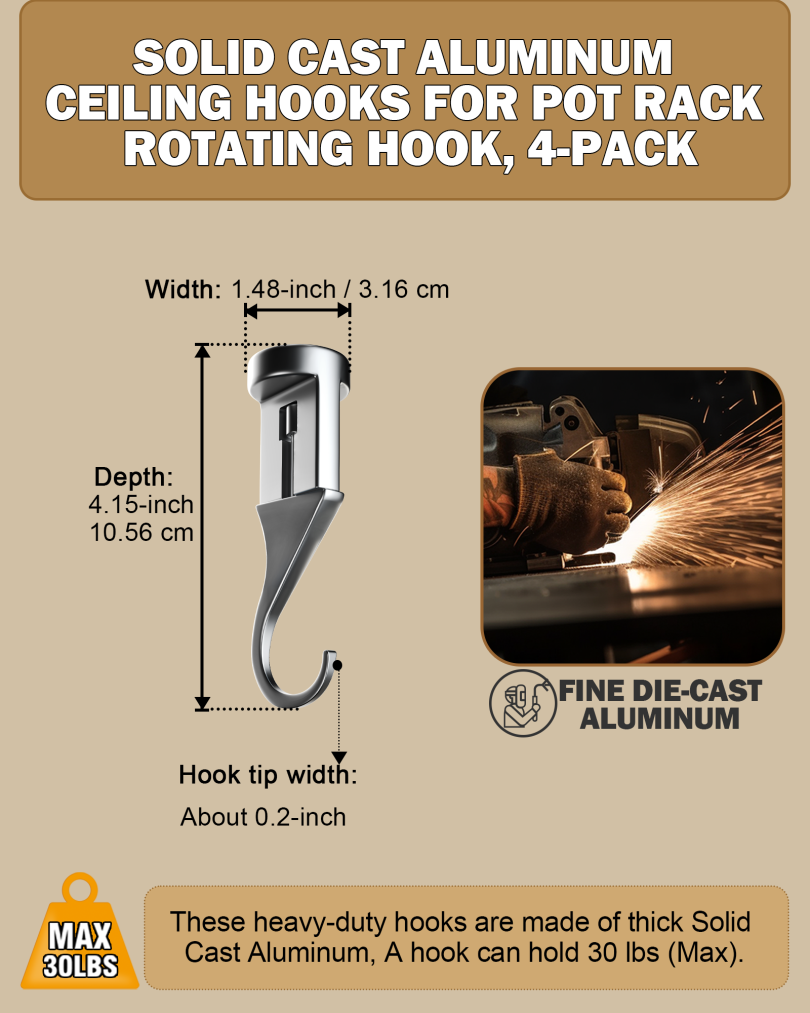 Cooks Standard Swivel Hooks 4-Pack - Image 2