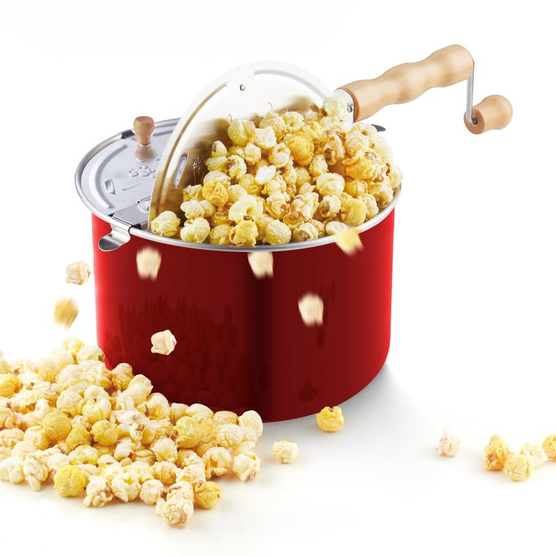 Cook N Home Stovetop Popcorn Popper with Crank, 6-Quart Aluminum Popcorn Pot, Black - Image 19