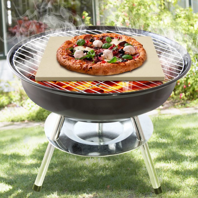 Cook N Home 02663 Pizza Grilling Baking Stone with Scraper, 16-Inch x 14-Inch Rectangular Heavy Duty Cordierite Bread Stone for Oven and Grill, Thermal Shock Resistant Ideal for Baking Crisp Crust Pizza - Image 6