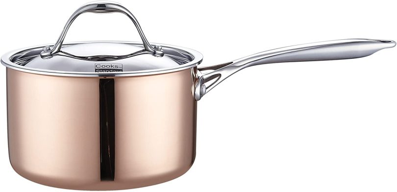 Cooks Standard Copper, Stainless Steel 8-Piece Multi-Ply Clad Cookware Set - Image 5