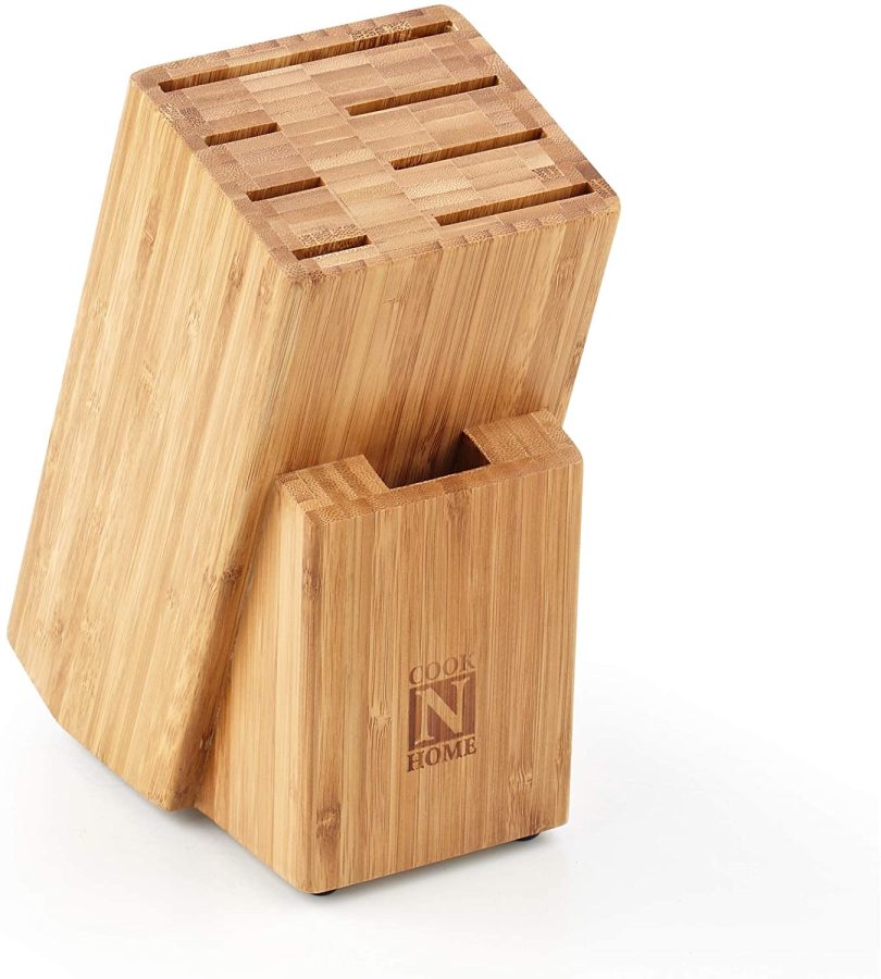 Cook N Home Asian Chef Knife 6pc Set with Bamboo Storage Block - Image 3