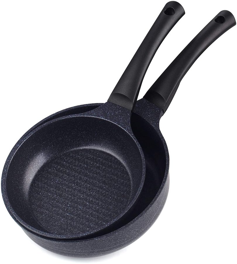 Cook N Home Marble Nonstick black 8-inch + 9.5 Inch Made in Korea