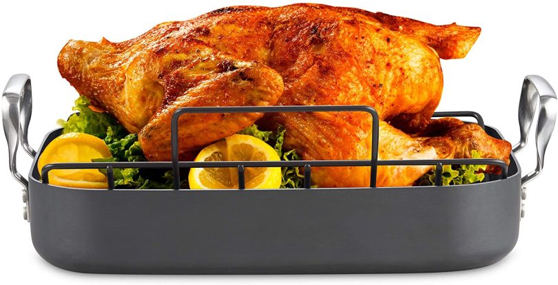 Cooks Standard Hard Anodized Nonstick Bakeware Roaster with rack 16-inch by 12-inch - Image 4
