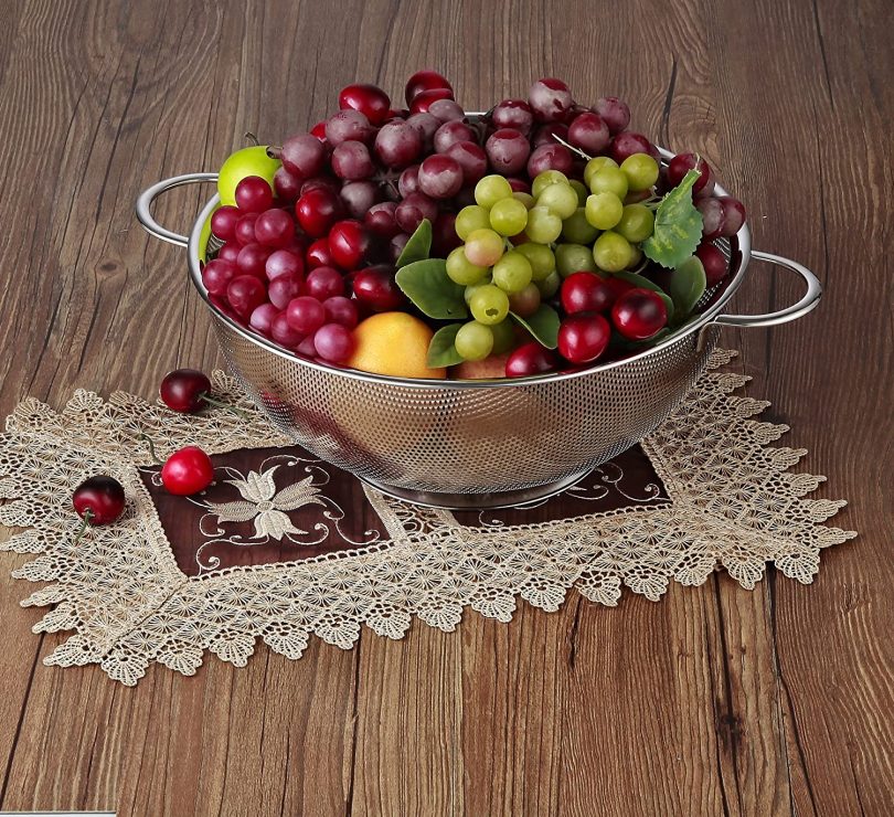 Cook N Home Micro Perforated?Colander with Handle and Solid Base - Image 4
