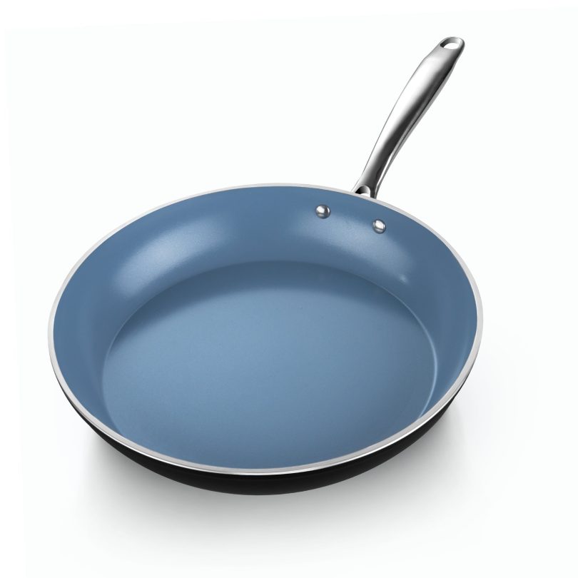 Cook N Home Ceramic Nonstick Coating Saute Fry Pan 12-inch , Grey - Image 2