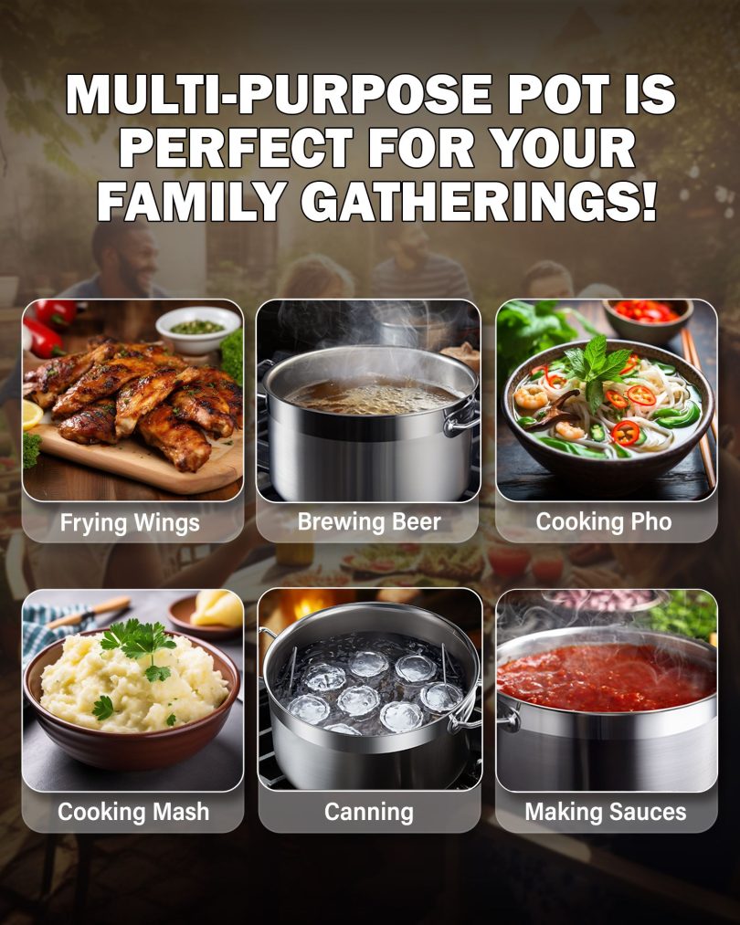 Cooks Standard Stockpots Stainless Steel, 30 Quart Professional Grade Stock Pot with Lid, Silver - Image 5