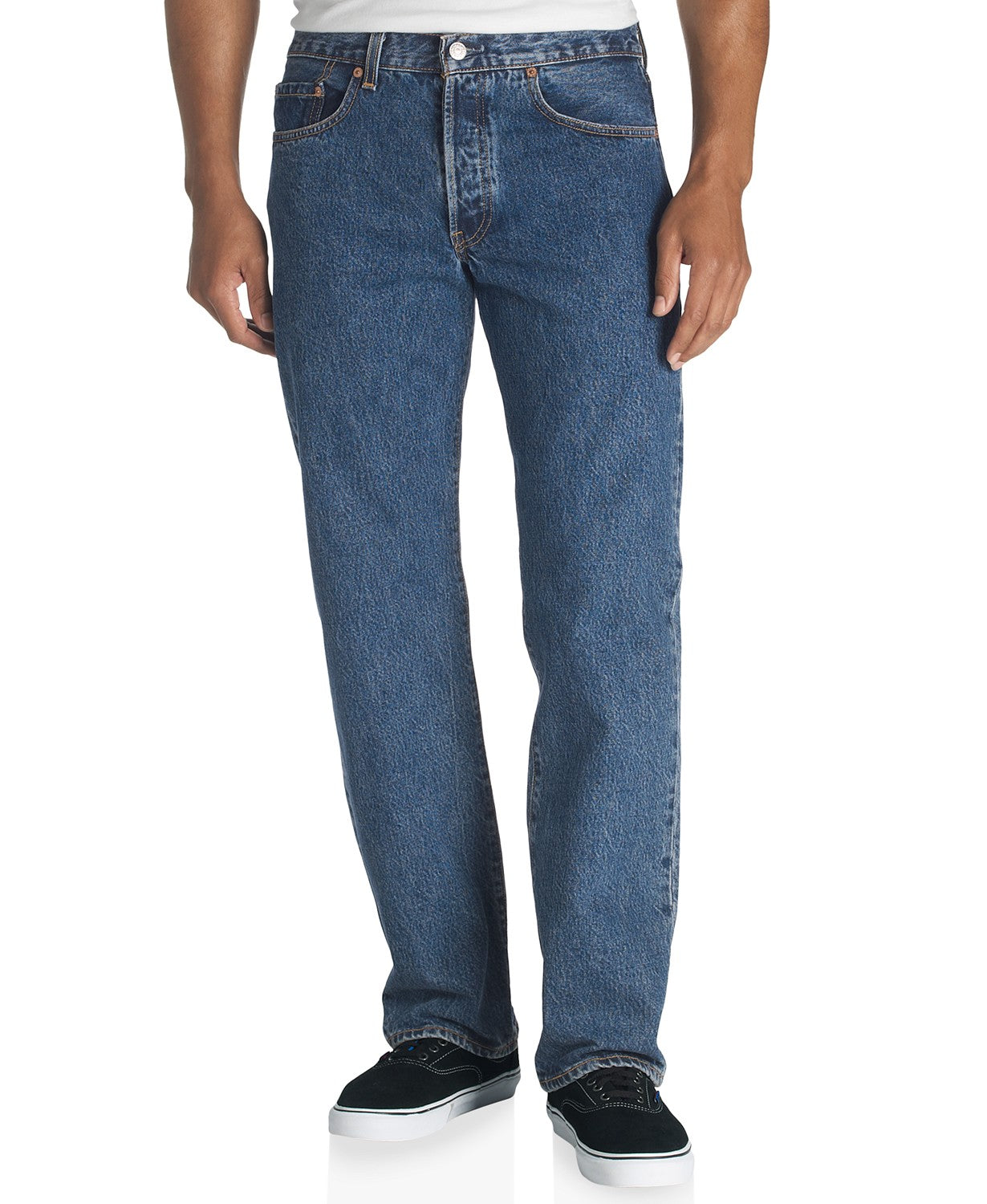 Men's Levi 501 Medium Stonewash Original Fit Button Fly Jean - 00501-0193 - Image 2