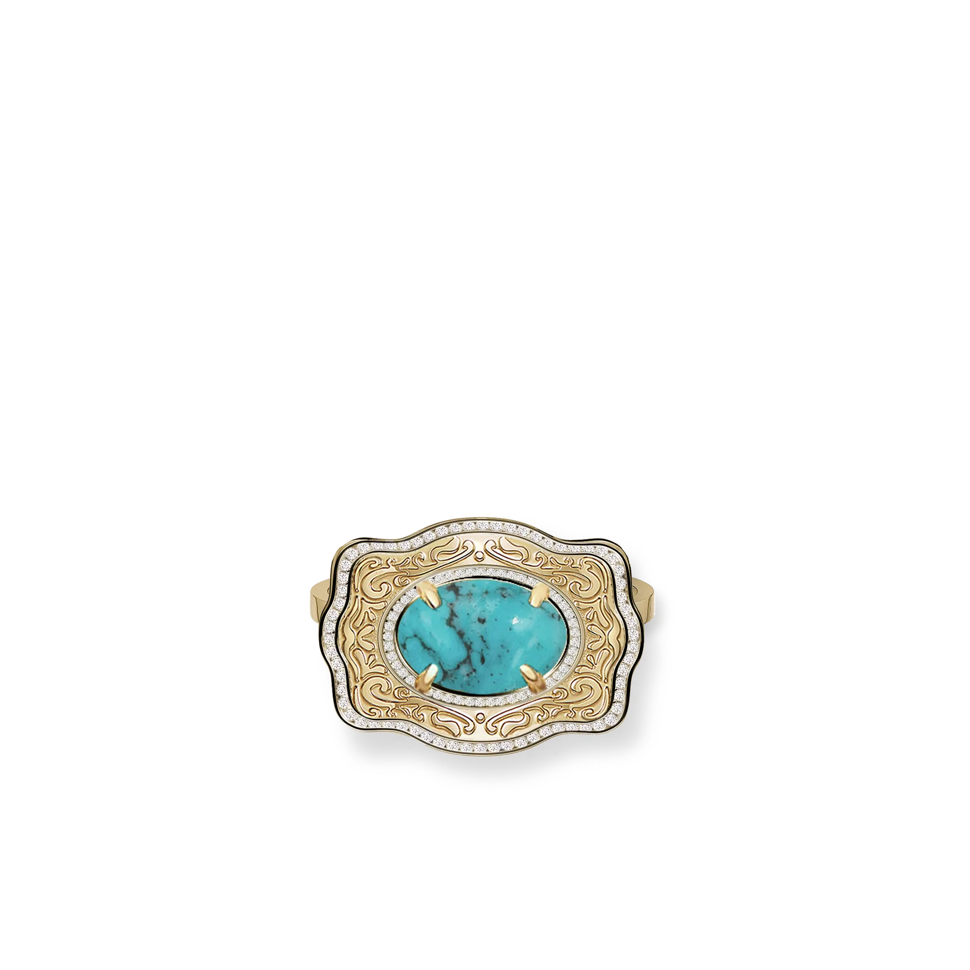 SpurWest Trading Co. Belt Buckle Oasis Ring